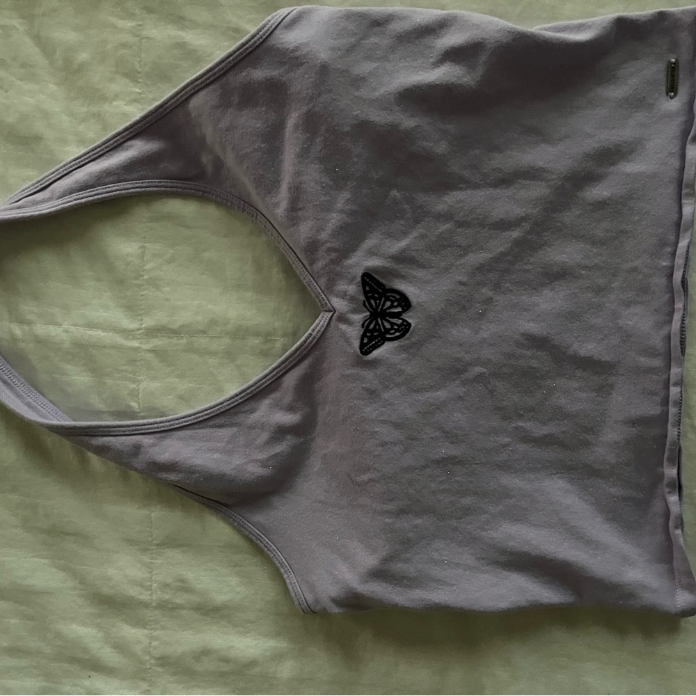 Lavender Hollister Butterfly Cropped Tank Top